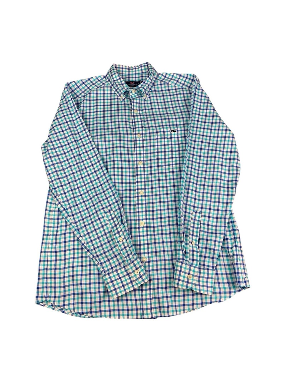 Vineyard Vines Long Sleeve Button Down Shirt, Blue, Cotton, Men's Size Small